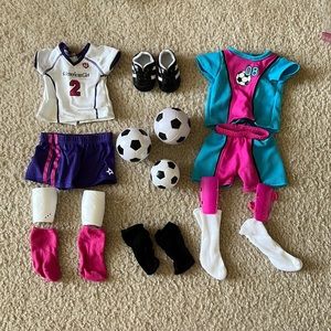 American Girl Dolll Soccer Player Bundle